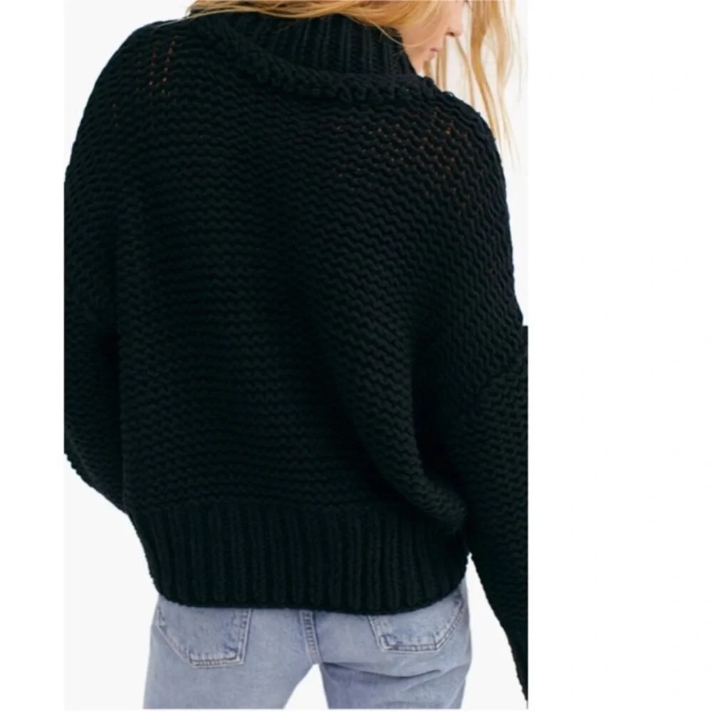 Free People My Only Sunshine Black Sweater - Picture 2 of 4